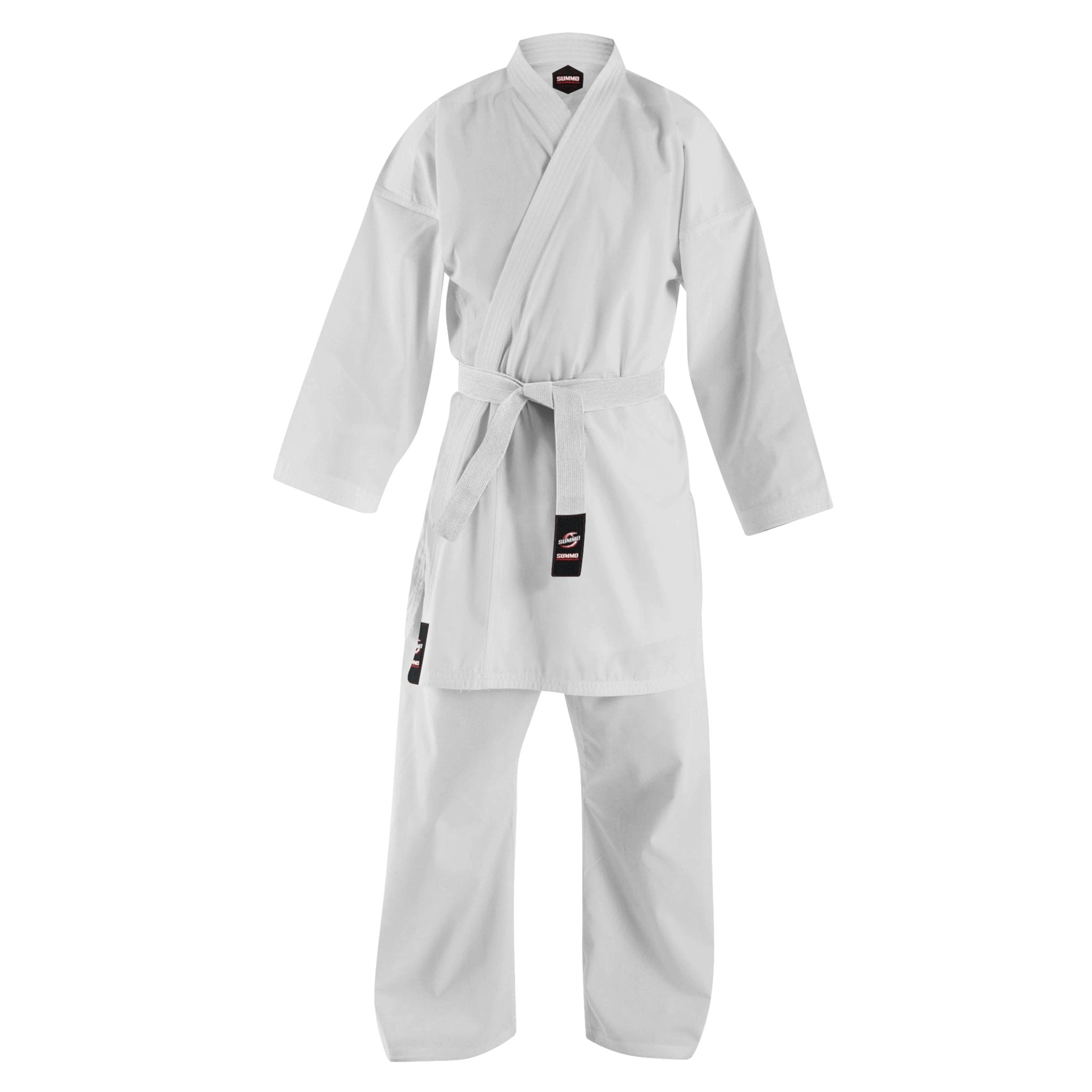 14 oz. Plain White Heavy Weight Karate Uniform Summo Sports