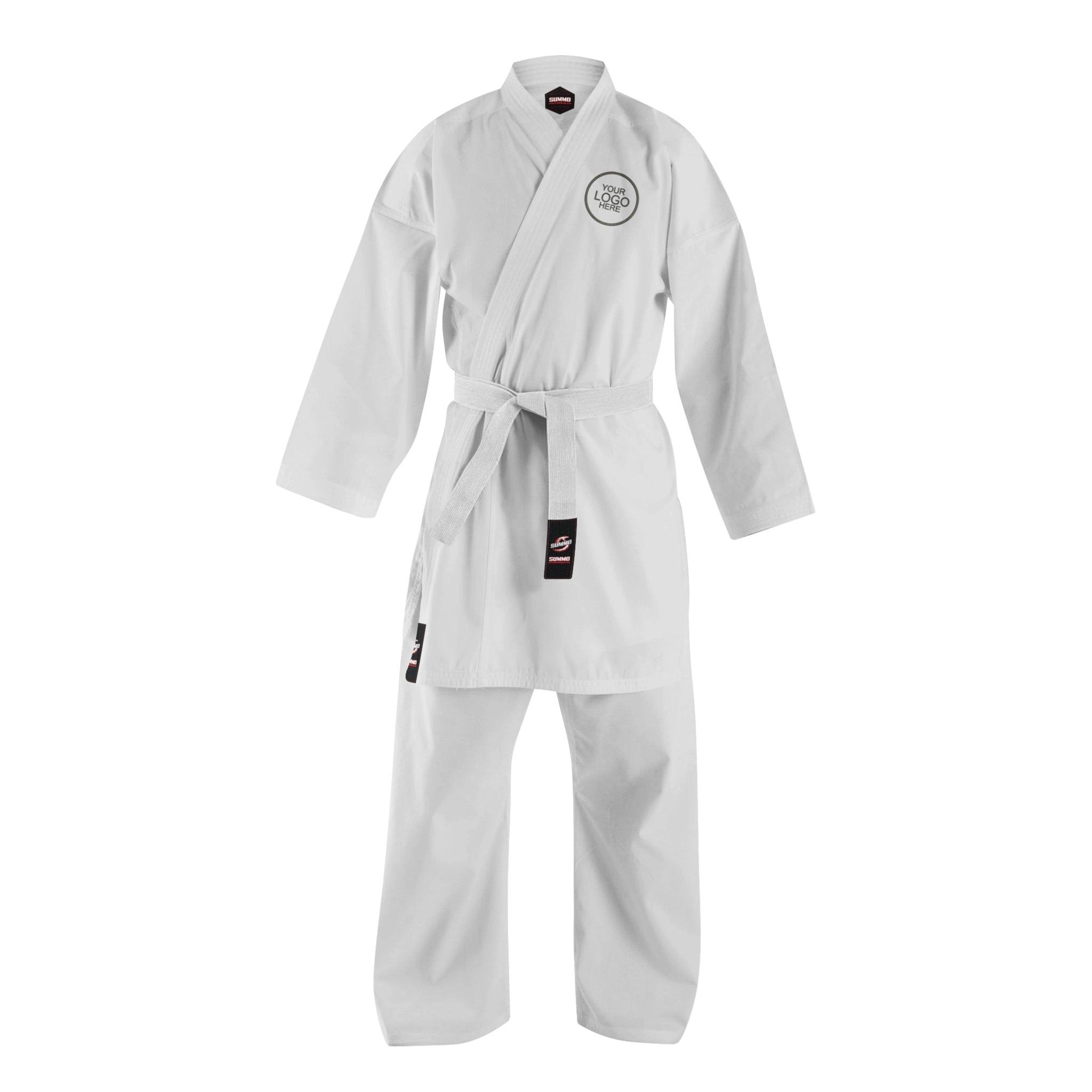 8 oz. Custom White Light Weight Karate Uniform Summo Sports