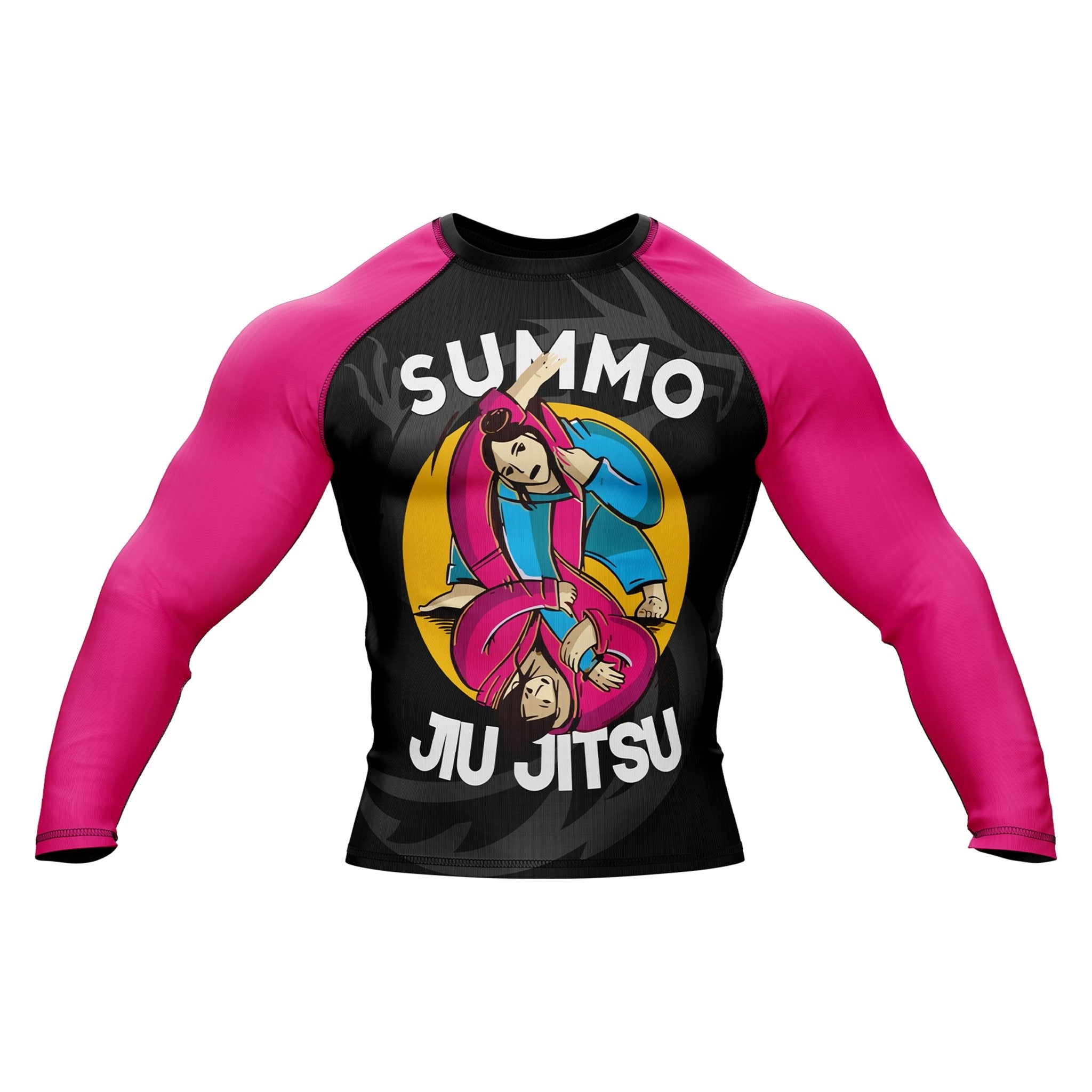 Pink Combatant Premium Bjj Rash Guard For Menwomen Summo Sports