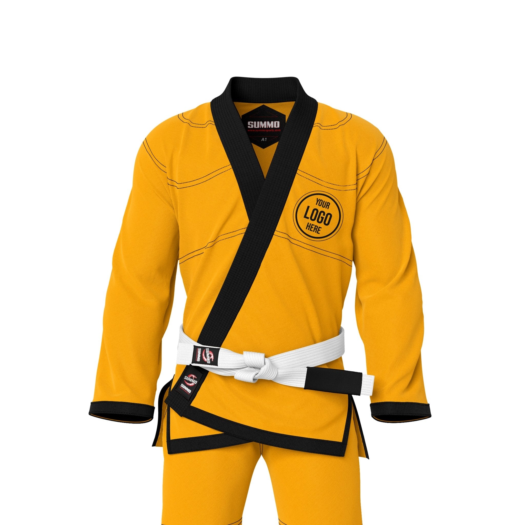 Premium Custom Yellow Brazilian Jiu Jitsu Gi (BJJ Gi) - A1L
