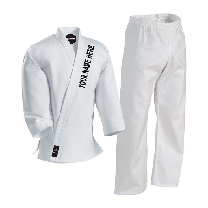 10 oz. Alpha Custom White Medium Weight Karate GI - Summo Sports