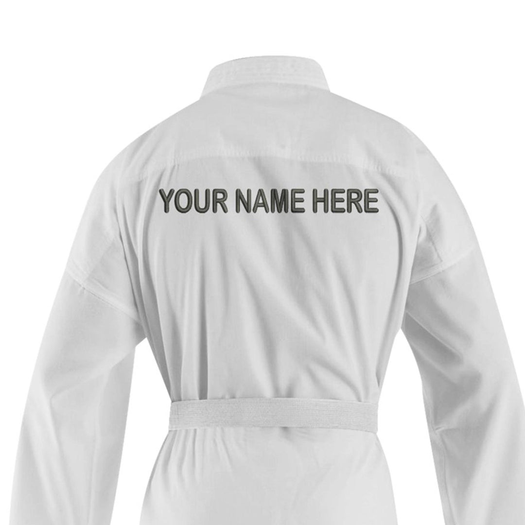 10 oz. Custom White Medium Weight Karate GI - Summo Sports