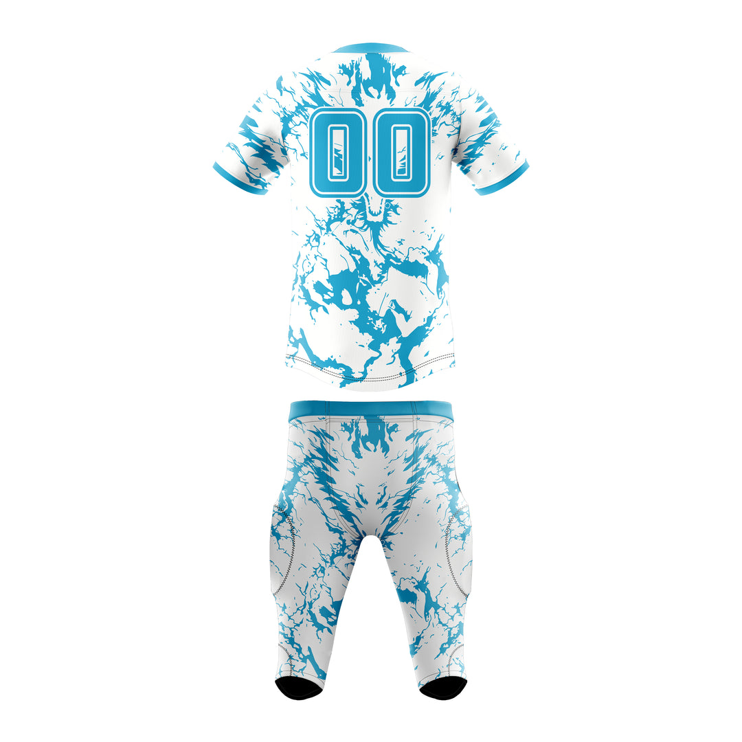 Azure Blizzard American Football Uniform