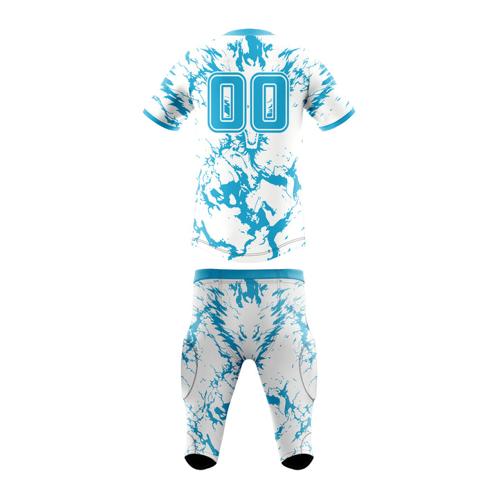 Azure Blizzard American Football Uniform
