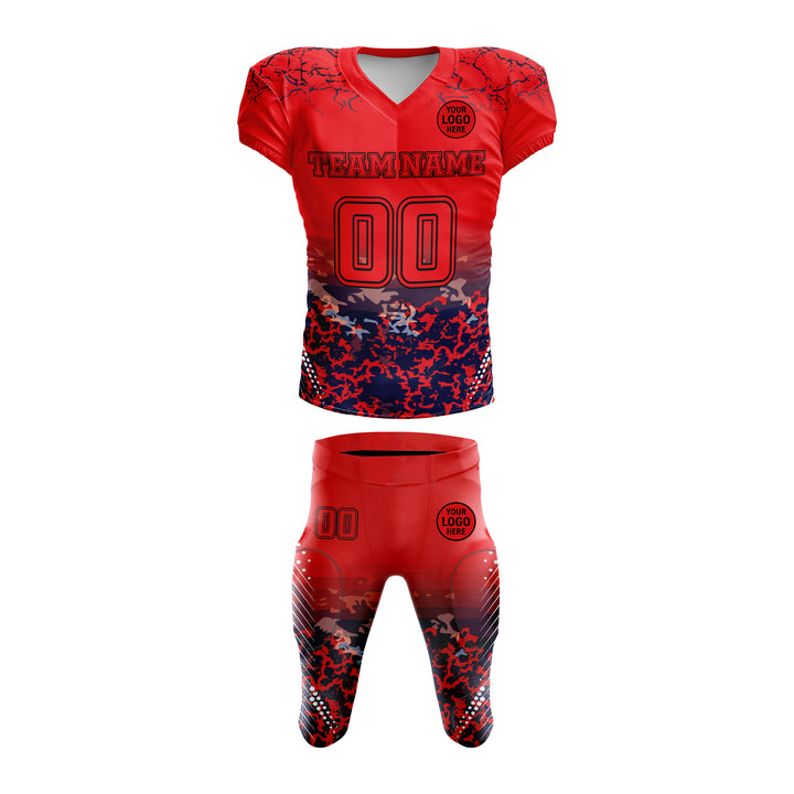 Scarlet Dusk American Football Uniform