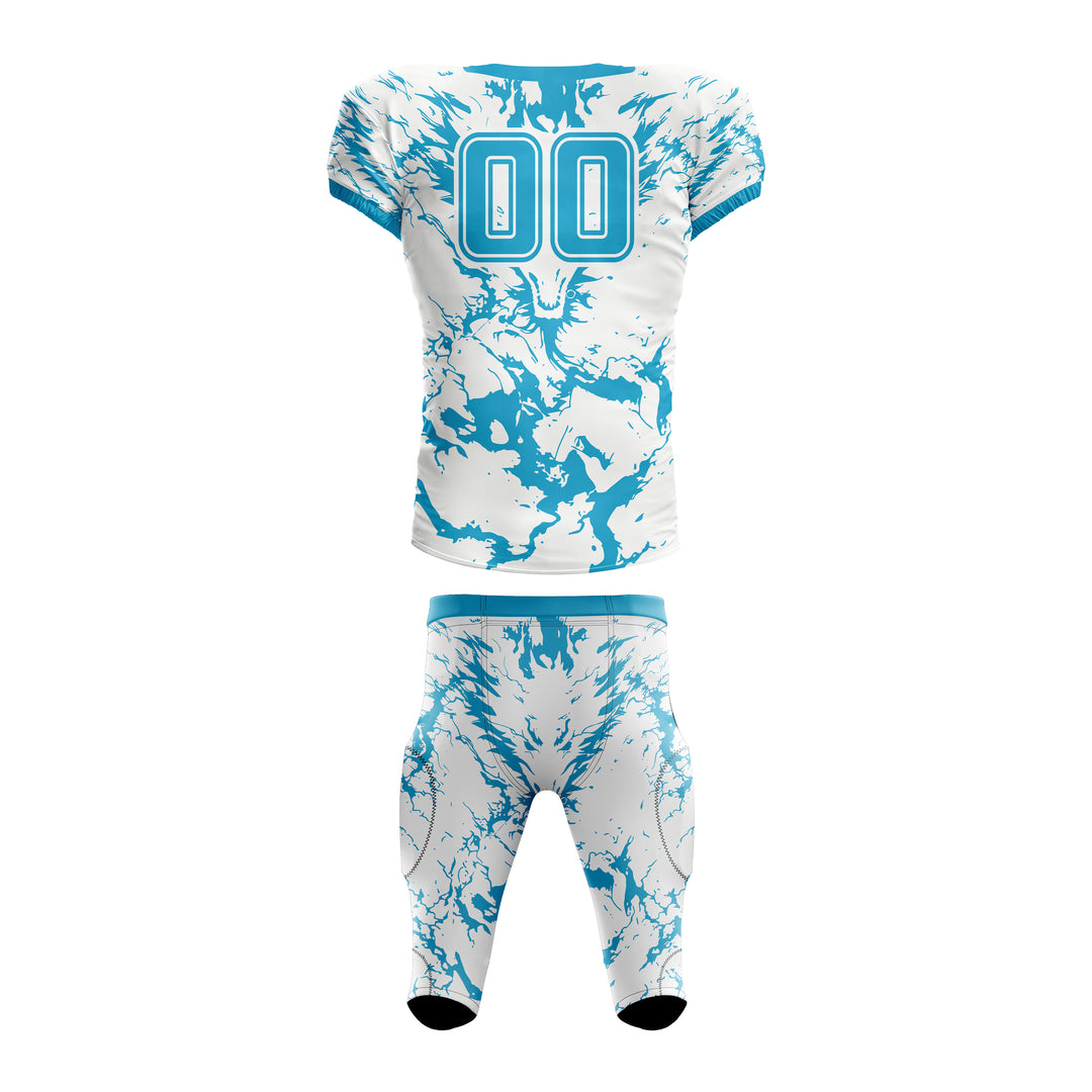 Azure Blizzard American Football Uniform