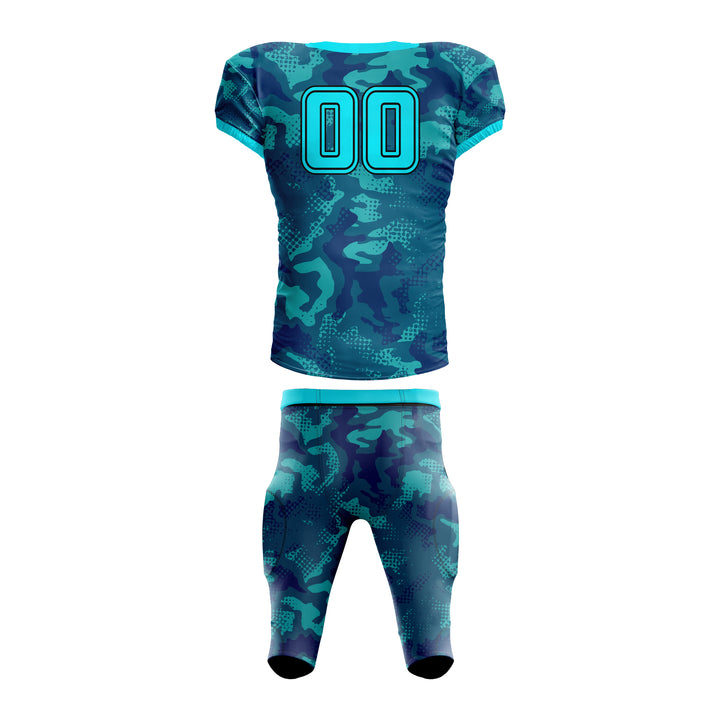 Aqua Camo American Football Uniform