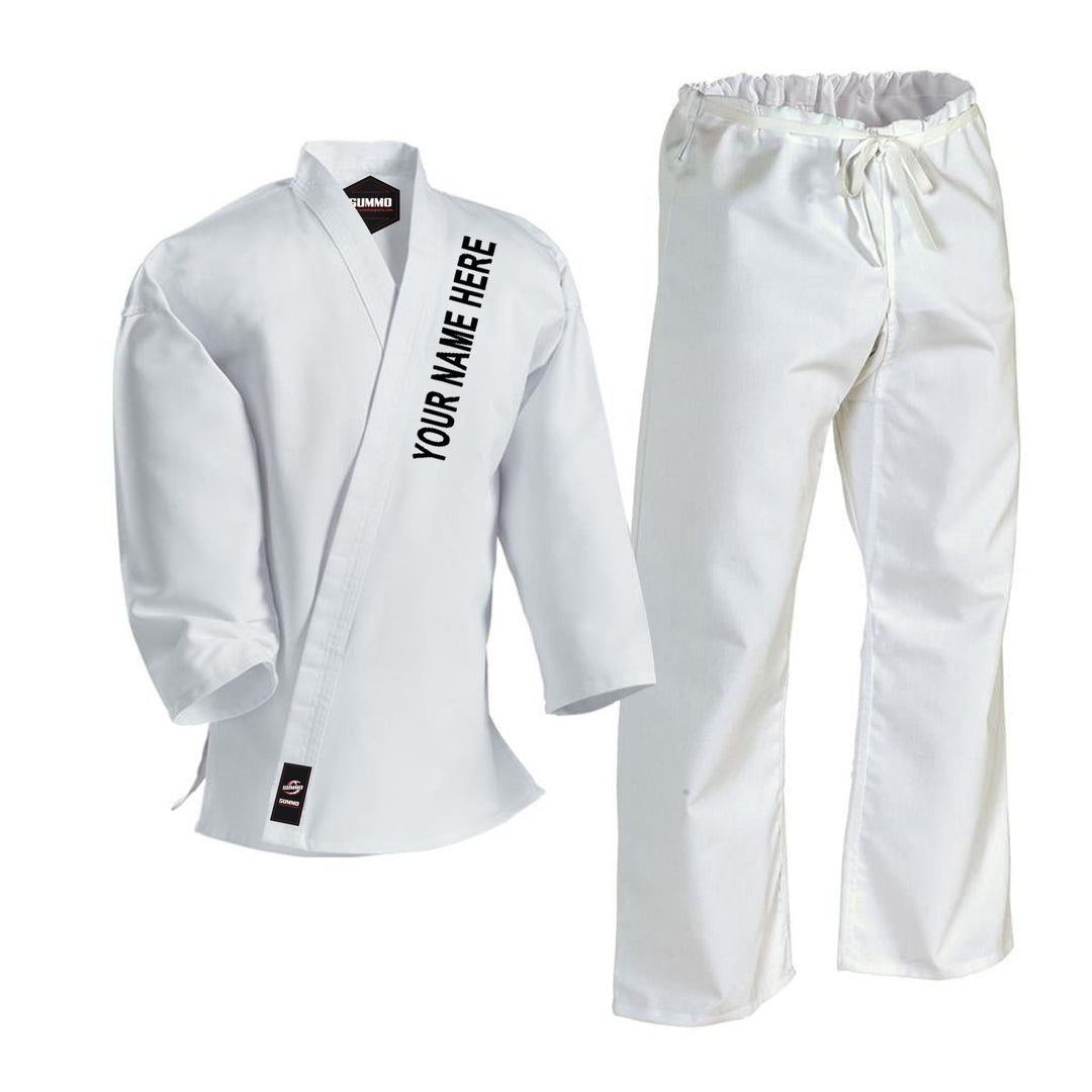 14 oz. Alpha Custom White Heavy Weight Karate GI - Summo Sports