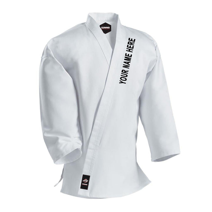 14 oz. Alpha Custom White Heavy Weight Karate GI - Summo Sports
