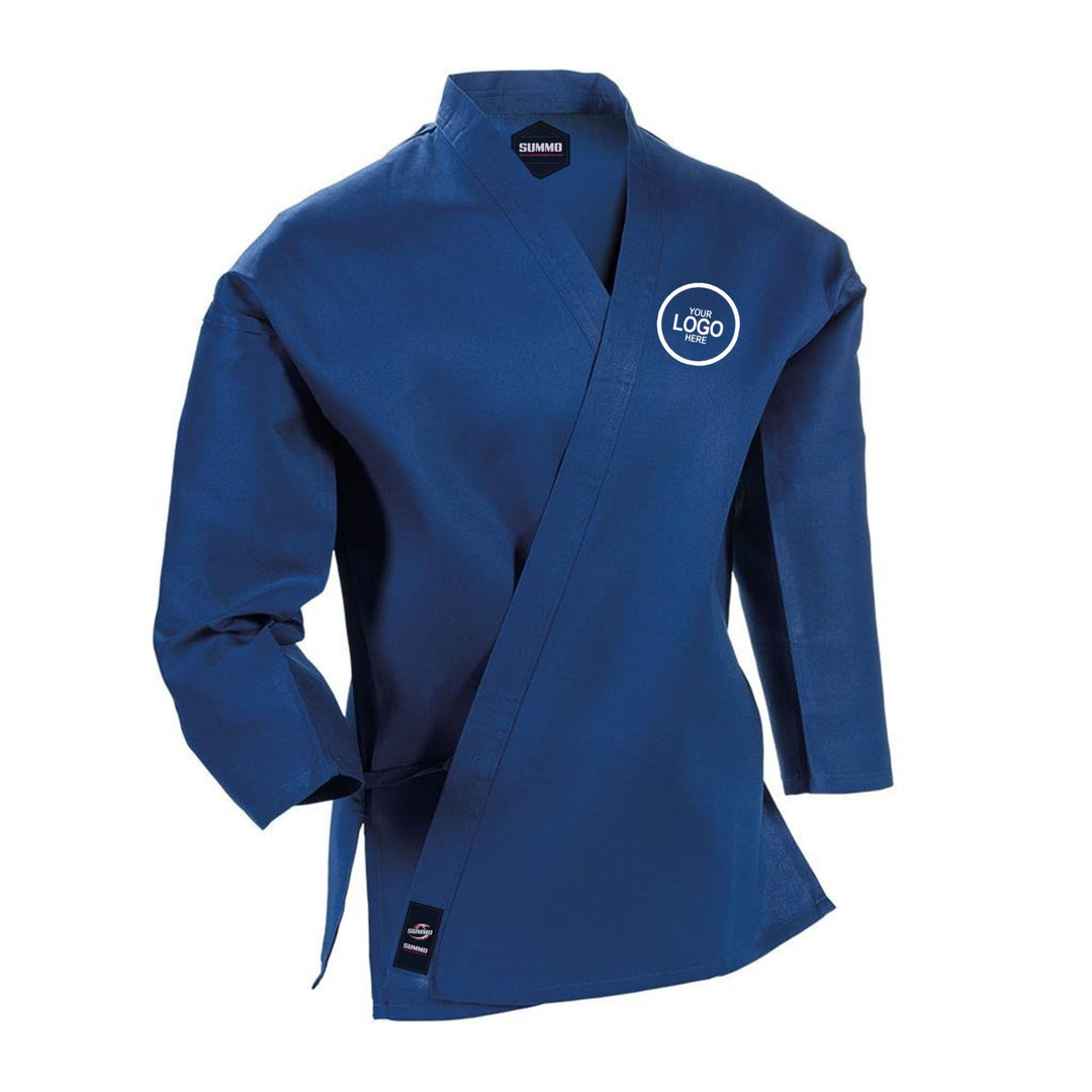 14 oz. Custom Blue Heavy Weight Karate GI - Summo Sports