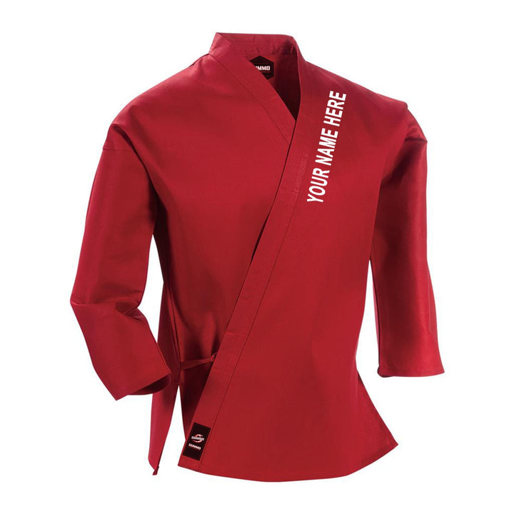 14 oz. Custom Red Heavy Weight Karate GI - Summo Sports