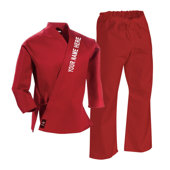 14 oz. Custom Red Heavy Weight Karate GI - Summo Sports