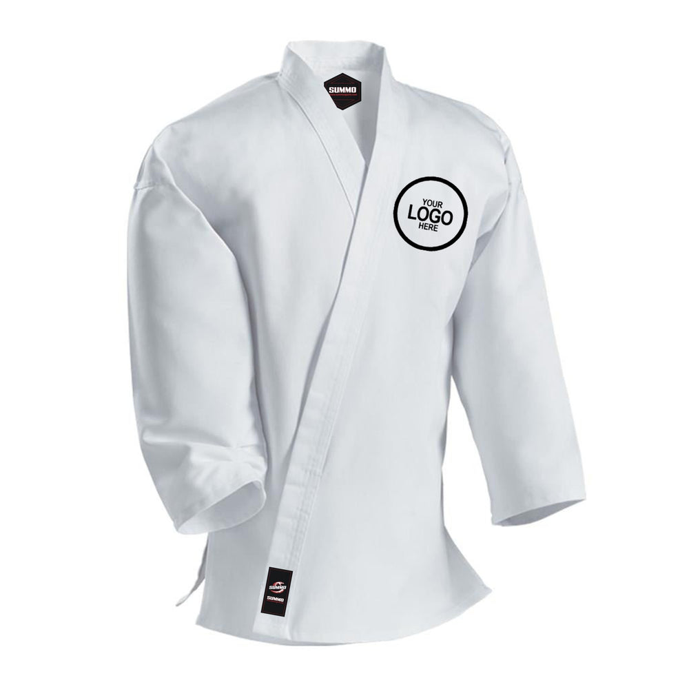 14 oz. Custom White Heavy Weight Karate GI - Summo Sports