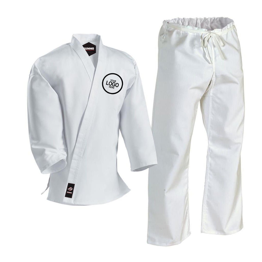 14 oz. Custom White Heavy Weight Karate GI - Summo Sports