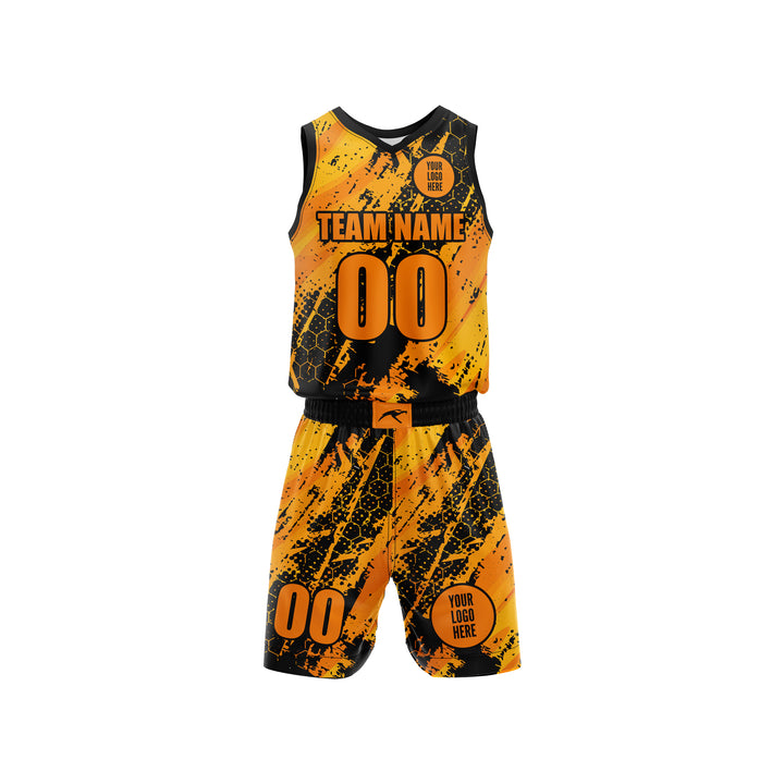 Ignite Orange Custom Basketball Uniform