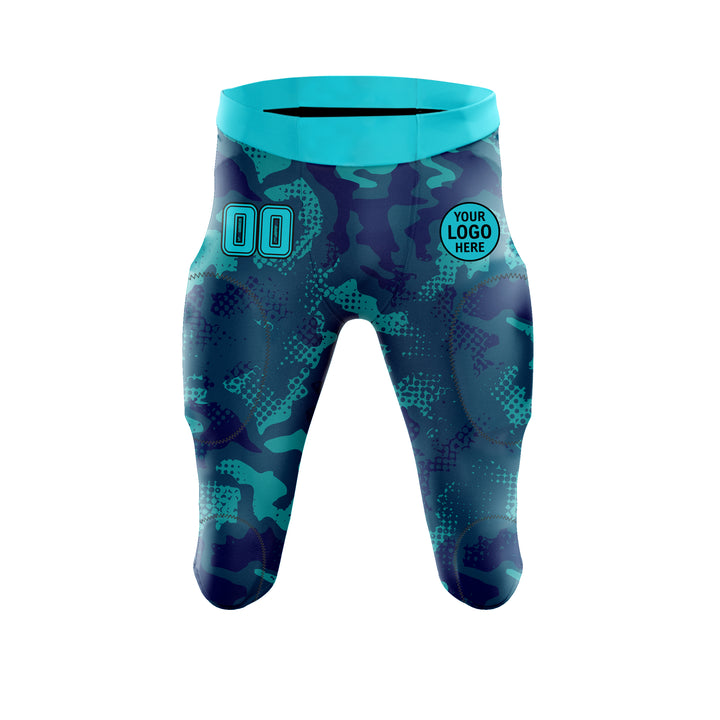 Aqua Camo American Football Uniform