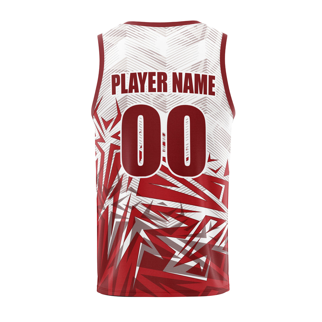 Crimson Shards Custom Basketball Jersey