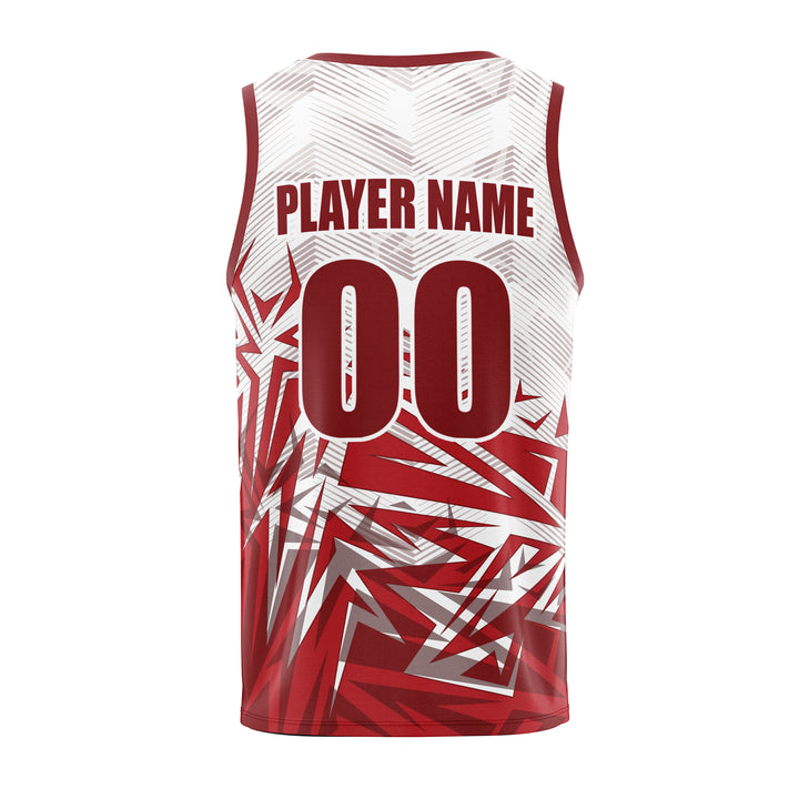 Crimson Shards Custom Basketball Jersey