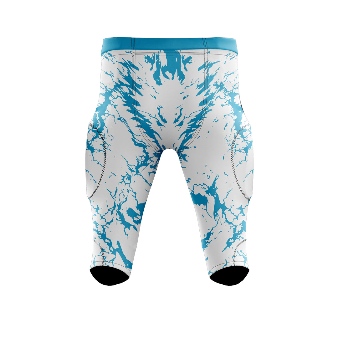Azure Blizzard American Football Pants
