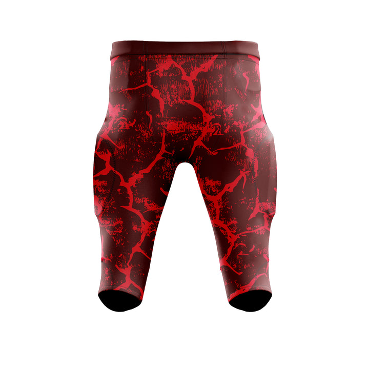 Red Fracture American Football Uniform