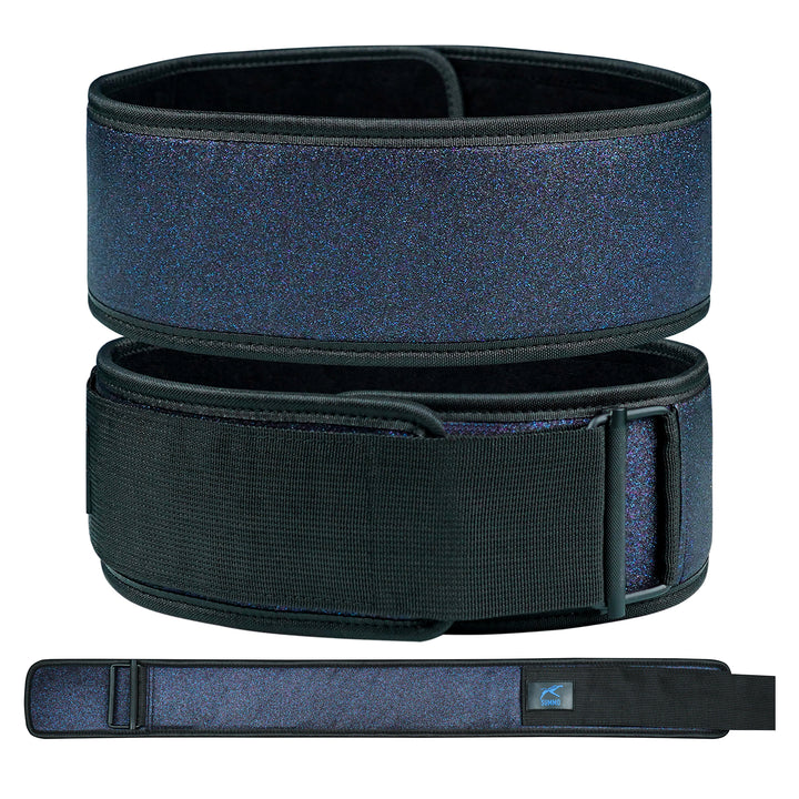 S2 Pro Glitter Nylon Weightlifting Belt - Blue