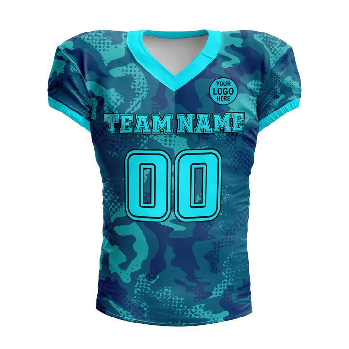 Aqua Camo American Football Uniform