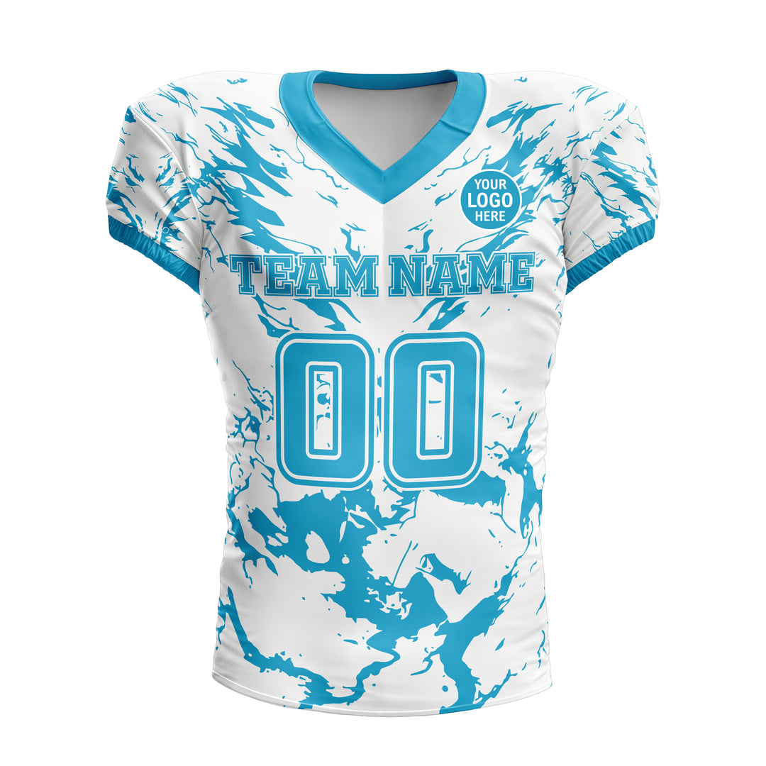 Azure Blizzard American Football Uniform
