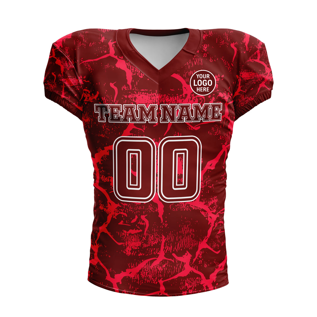 Red Fracture American Football Uniform