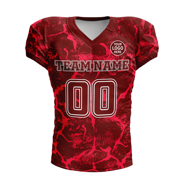 Red Fracture American Football Uniform