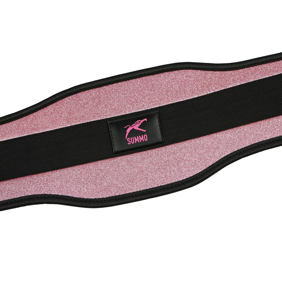 Pink Quartz Dip Belt with Chain
