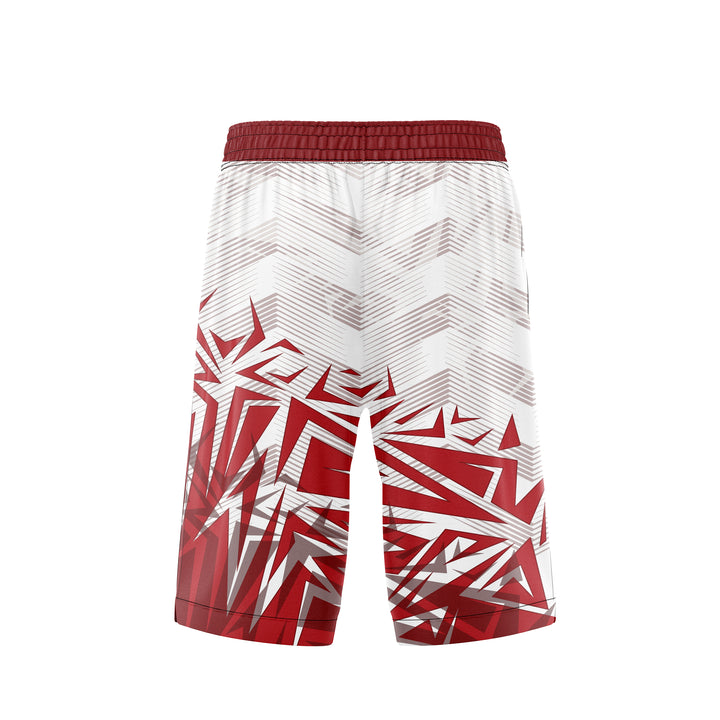 Crimson Shards Custom Basketball Shorts