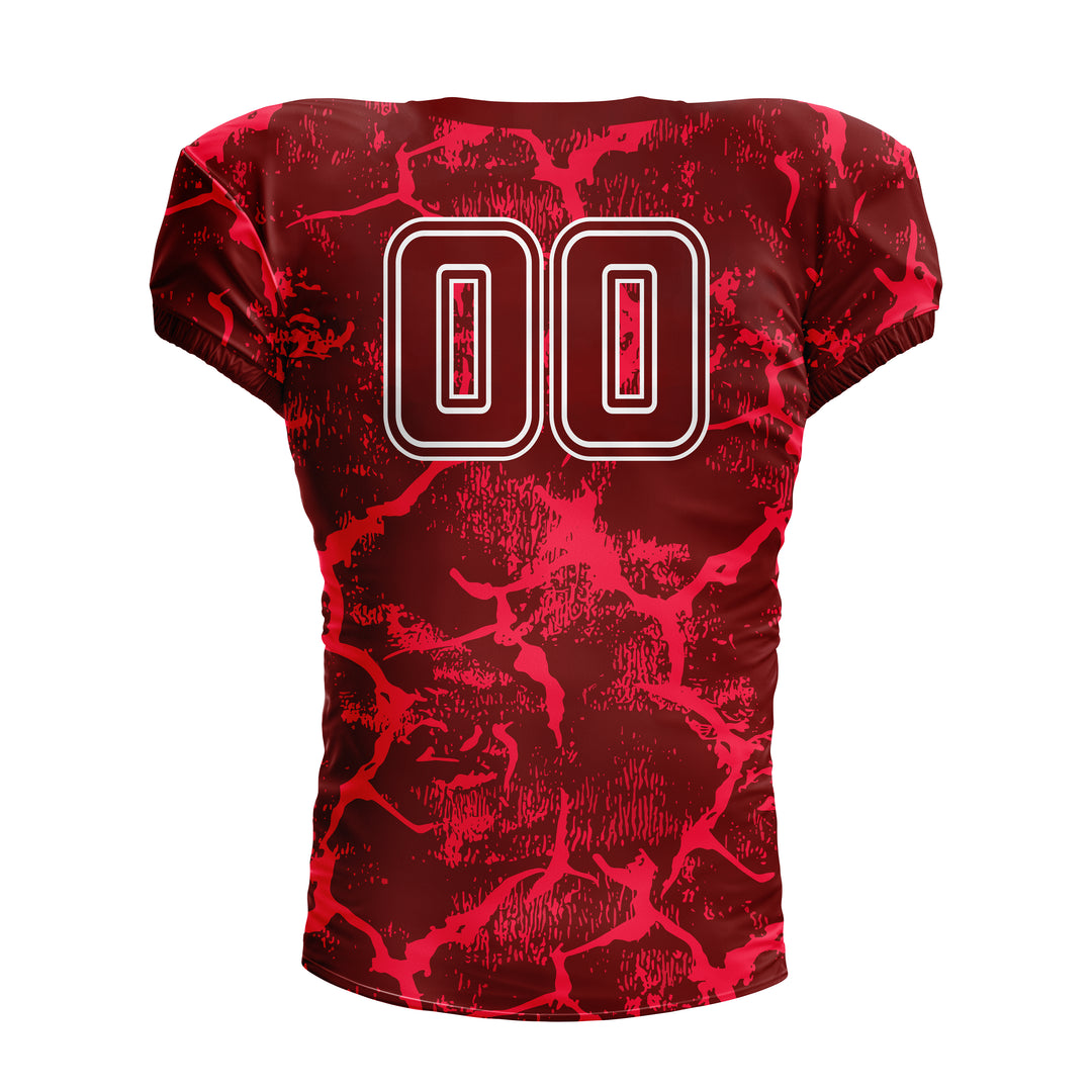 Red Fracture American Football Uniform