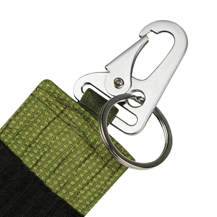 Stripe Weave Snap Key Ring