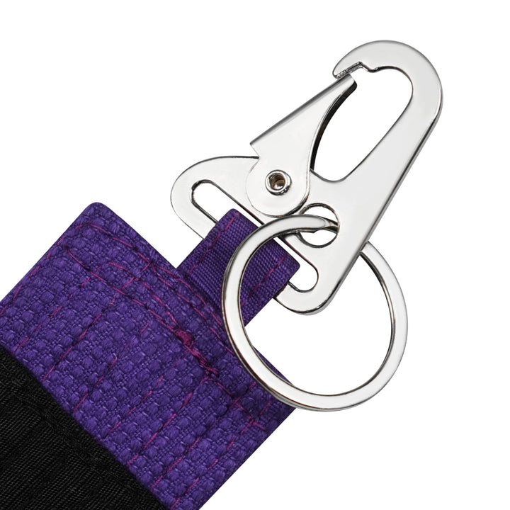 Stripe Weave Snap Key Ring
