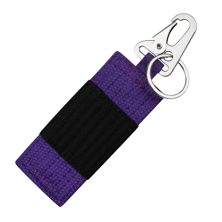 Stripe Weave Snap Key Ring