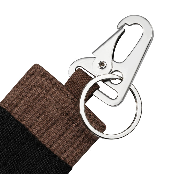 Stripe Weave Snap Key Ring