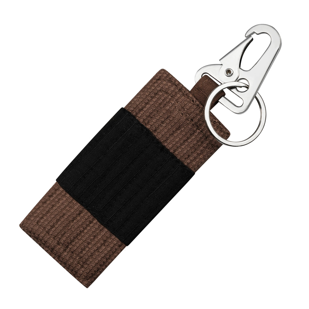 Stripe Weave Snap Key Ring