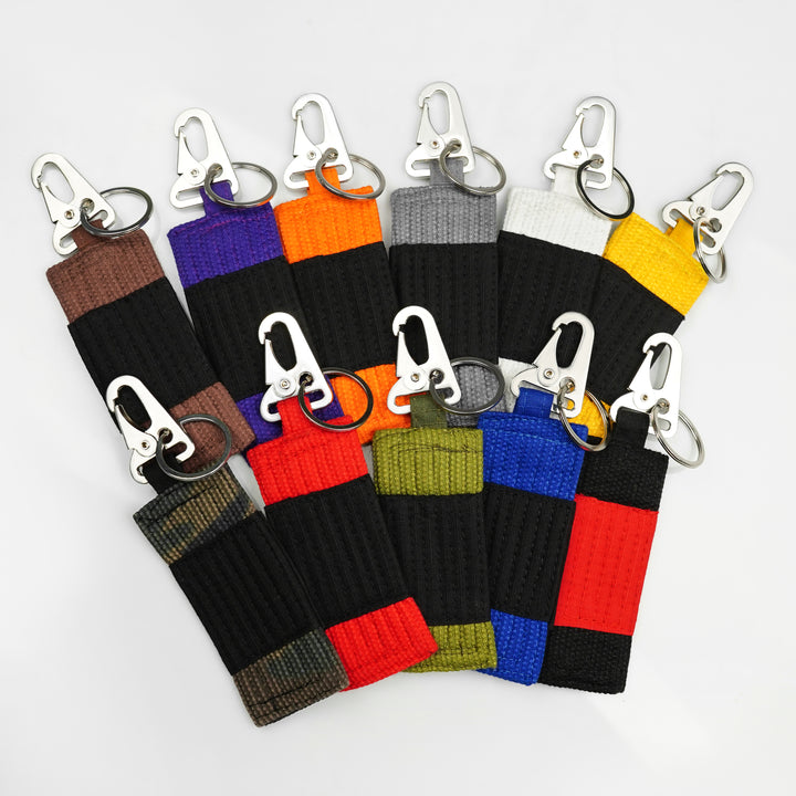 Stripe Weave Snap Key Ring