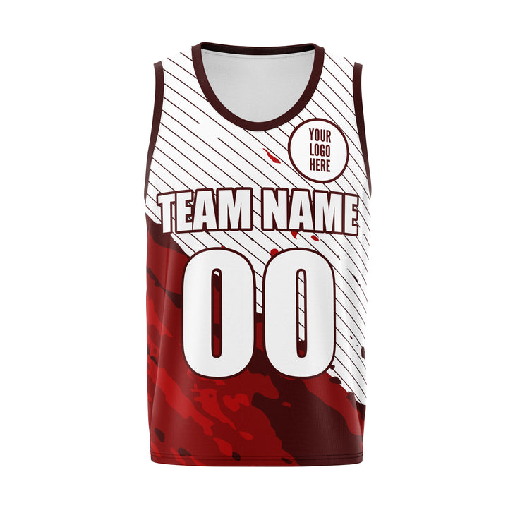 Crimson Drive Custom Basketball Jersey