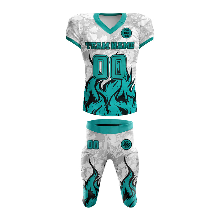 Frostfire Surge American Football Uniform