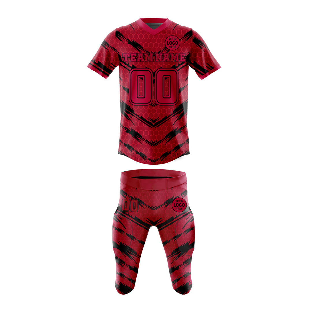 Scarlet Slash American Football Uniform