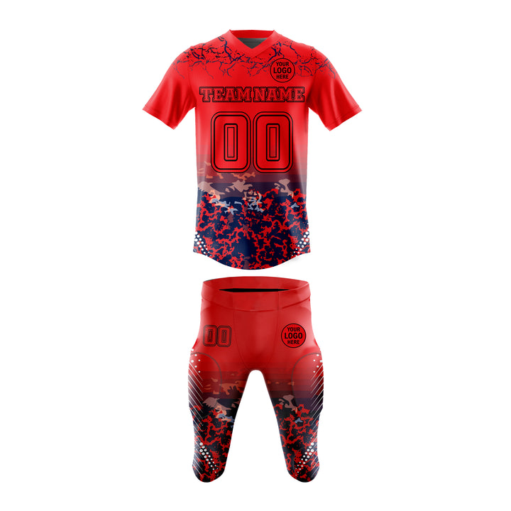 Scarlet Dusk American Football Uniform