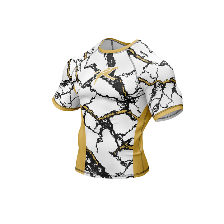 Gilded Marble Premium Bjj Rash Guard For Men/Women