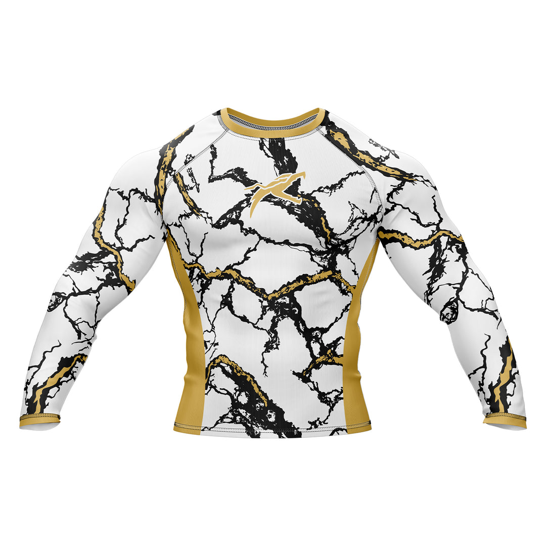 Gilded Marble Premium Bjj Rash Guard For Men/Women