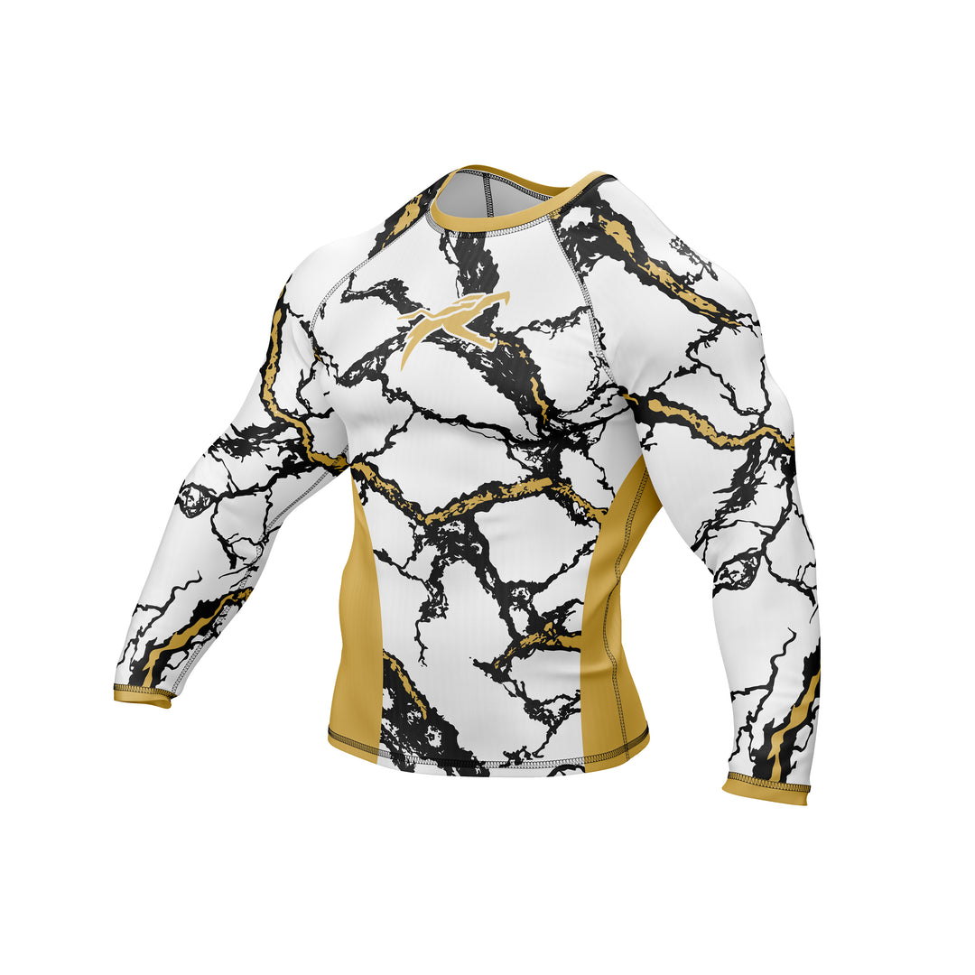 Gilded Marble Premium Bjj Rash Guard For Men/Women