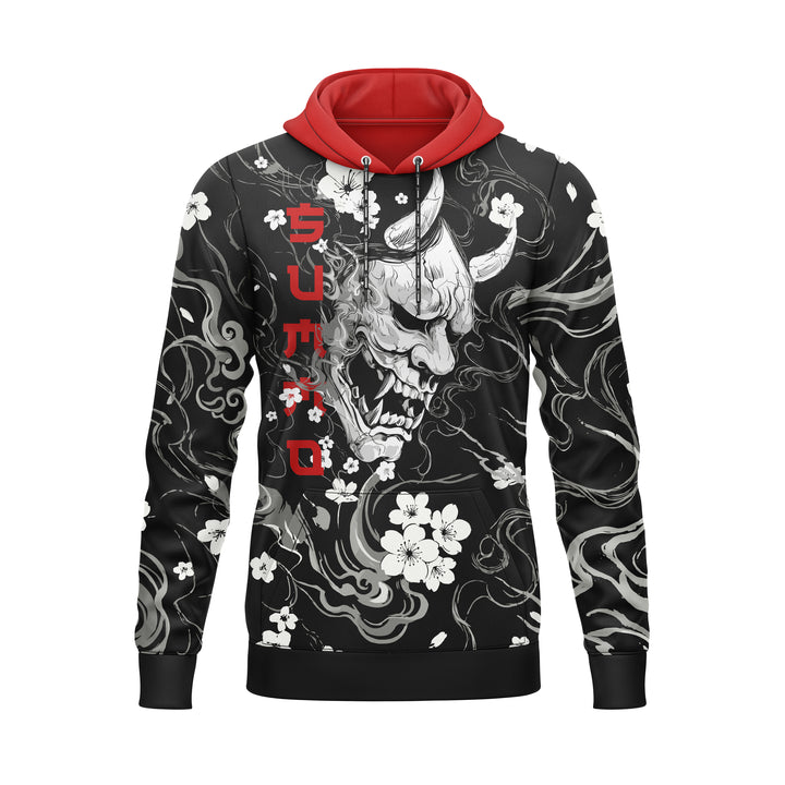 Crimson Oni Full-Print Hoodie For Men/Women