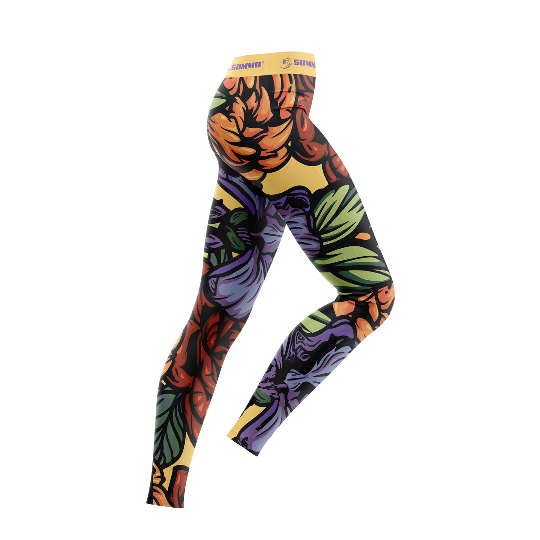 Floral Compression Pants For Women