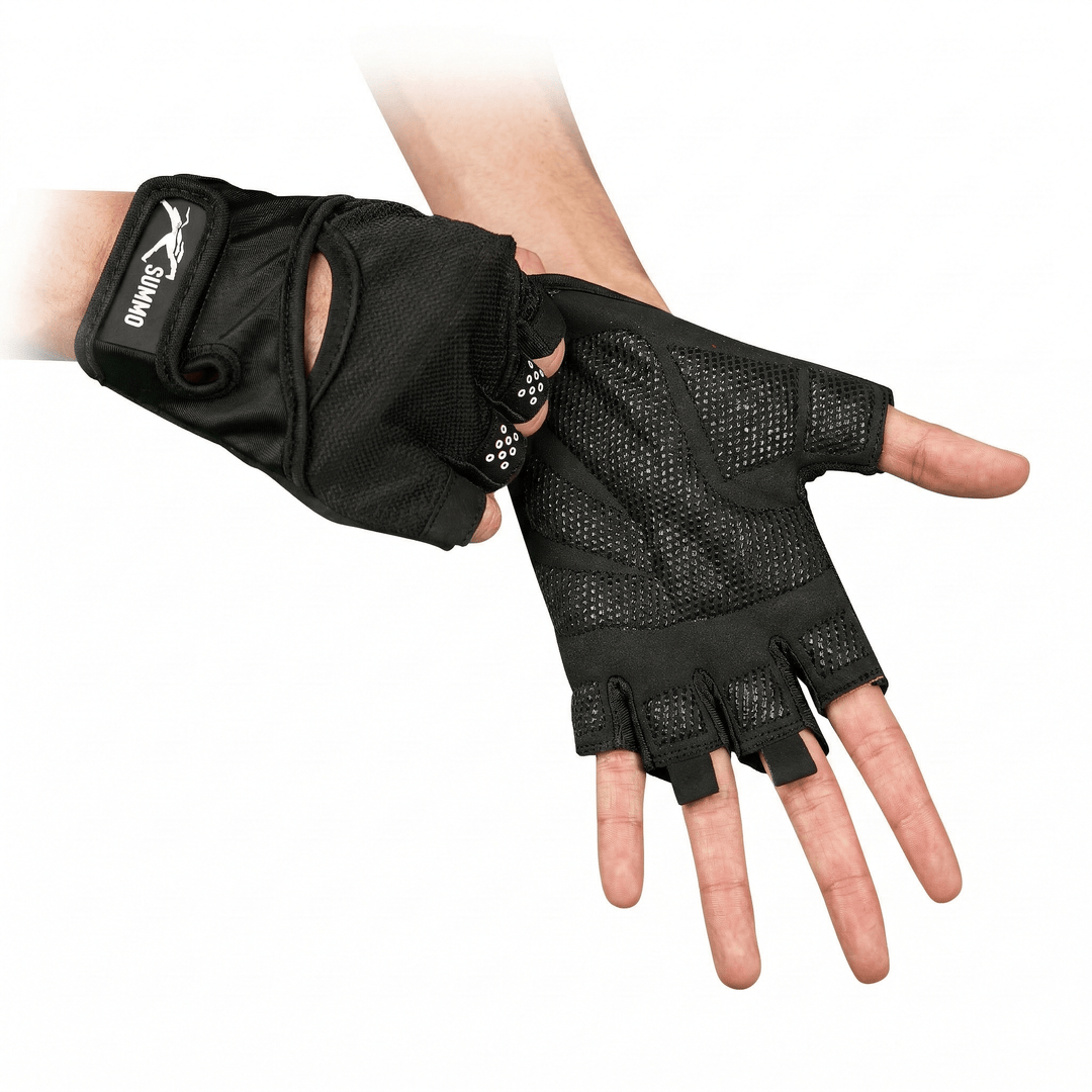 Aero - Mesh Stealth Black Weightlifting Gloves - Summo Sports