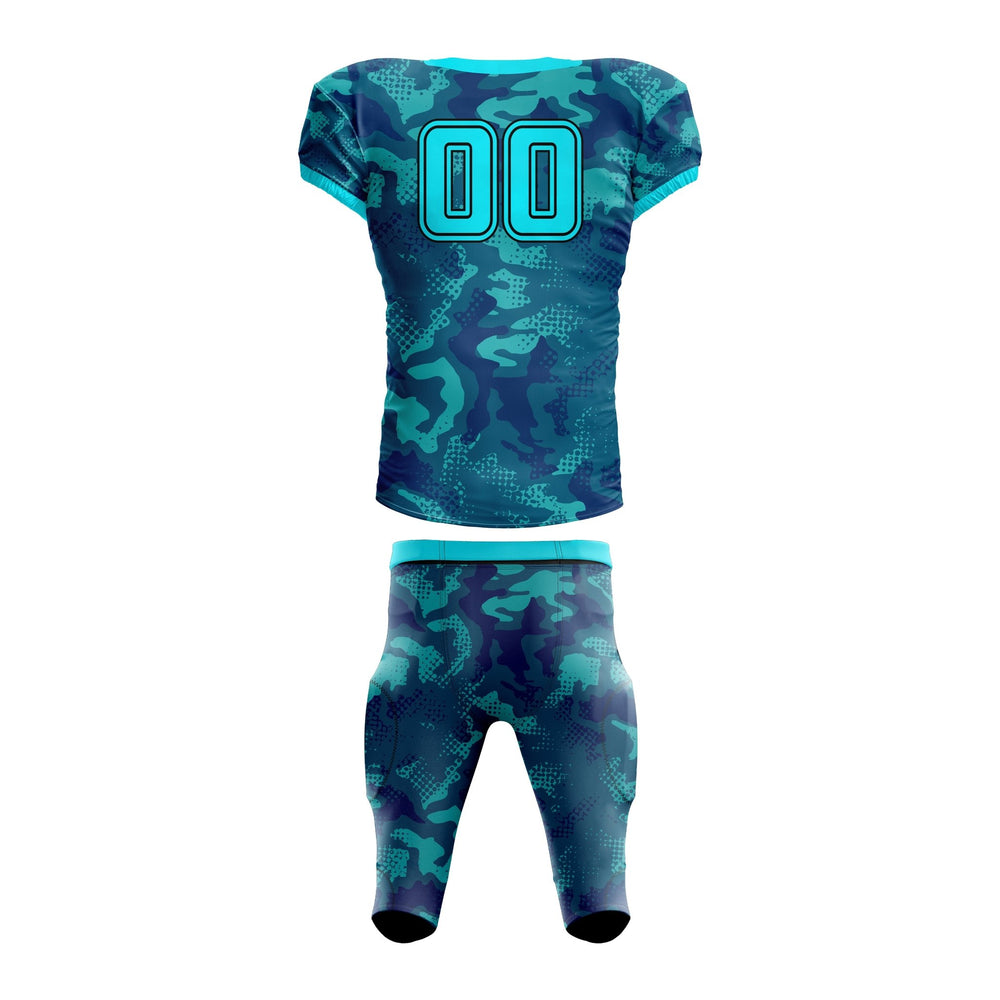 Aqua Camo American Football Uniform - Summo Sports