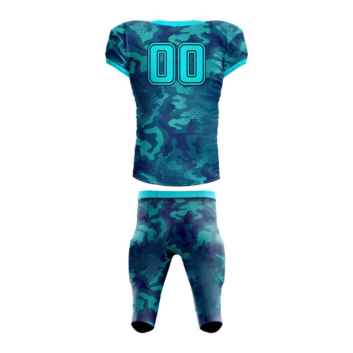 Aqua Camo American Football Uniform - Summo Sports